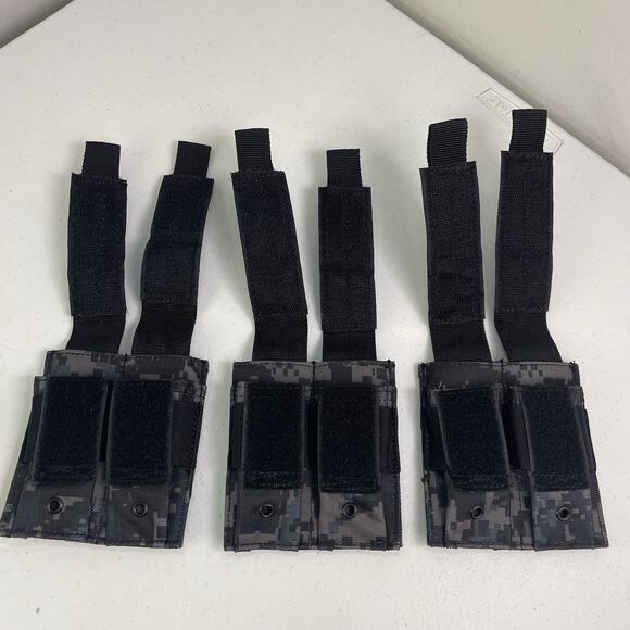 Voodoo Tactical Pistol Mag Pouch Double Bundle Black Gray Digital Camo Magazine - Picture 2 of 7